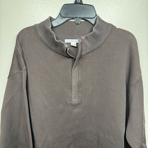 CUTTER & BUCK Stonewashed Pullover Quarter Zip Supima Cotton Men’s Size XL - Picture 2 of 7